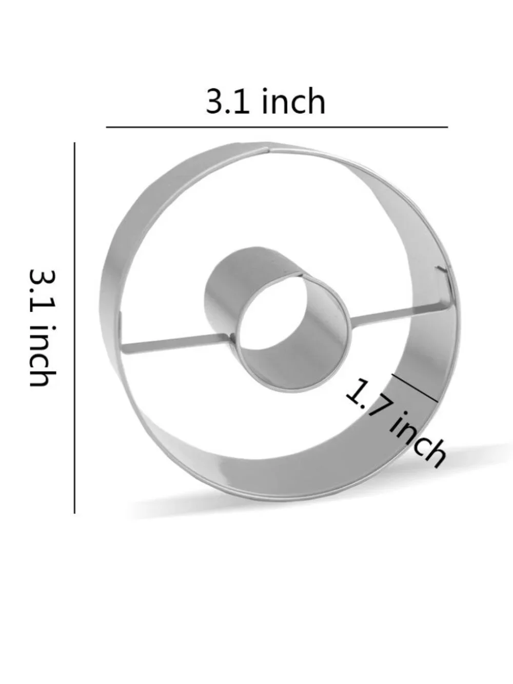 3.1 inch Doughnut Cutter - Stainless Steel